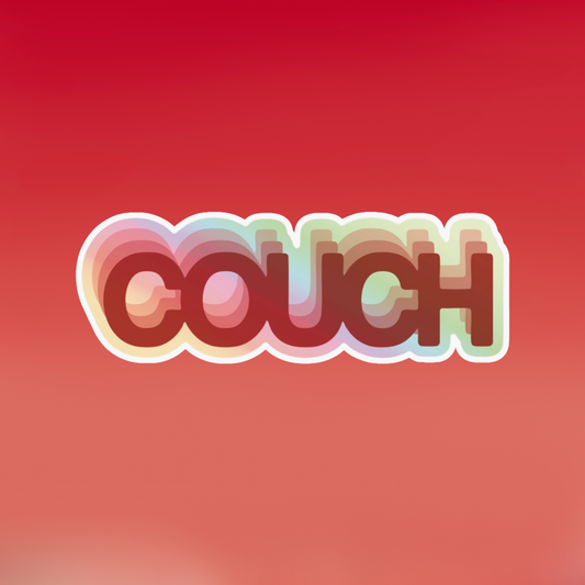 Couch Holographic Sticker